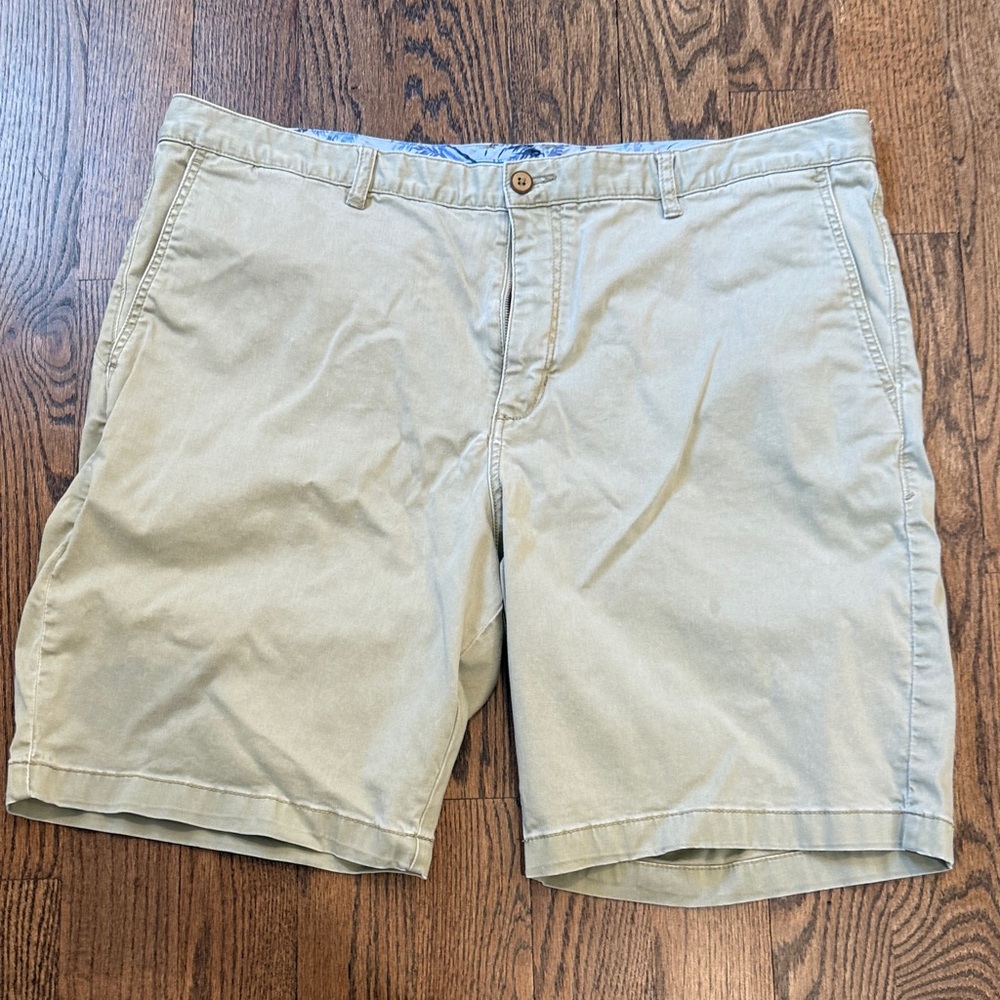 Tommy Bahama Light Tan Flat Front Men's Shorts